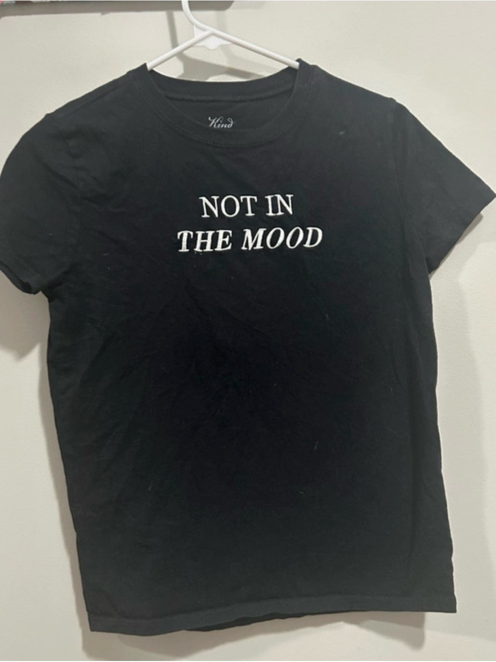 Black 'Not In The Mood' Graphic Tee - Women's Casual Shirt